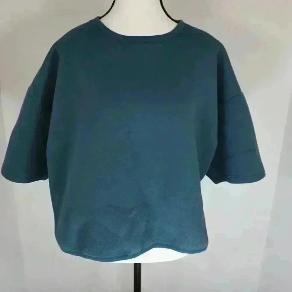 Mondetta Hexagon Patterned High-Low Athleisure Top Sweatshirt, Size L - Picture 13 of 13